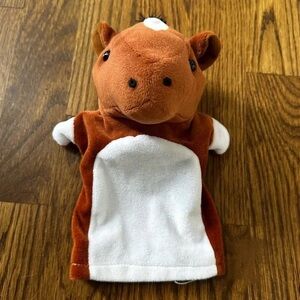 Brown and White Horse Puppet for Small Pets